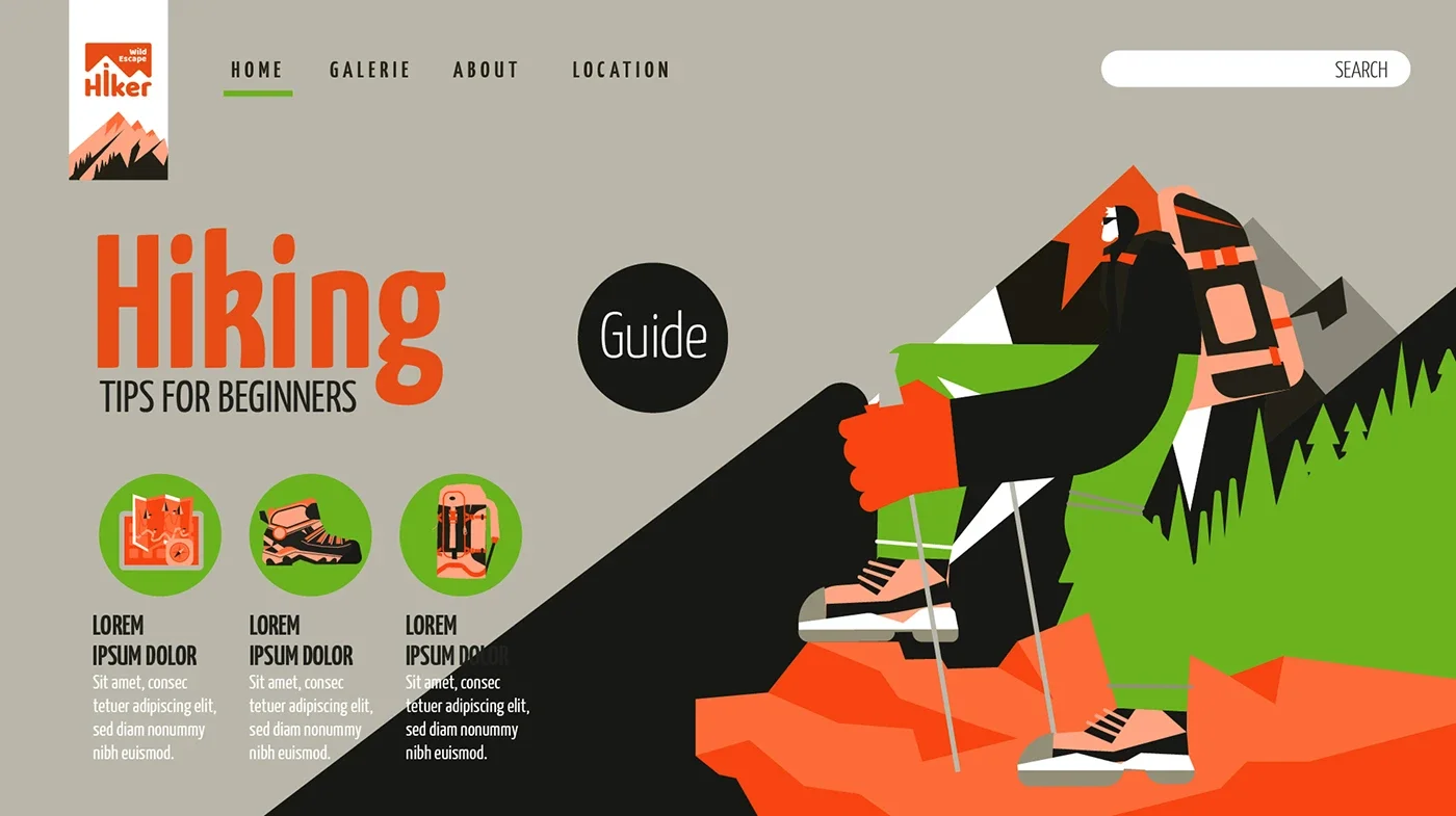 Projekt strony internetowej Hiker