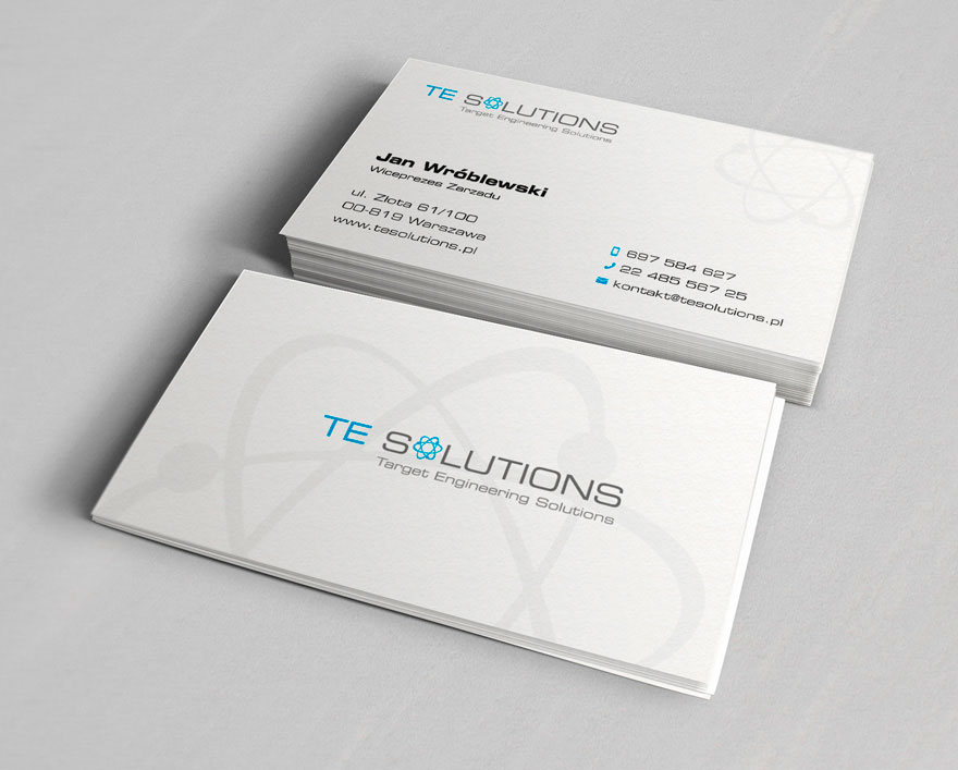 Wizytówki inżynierskie TE Solutions